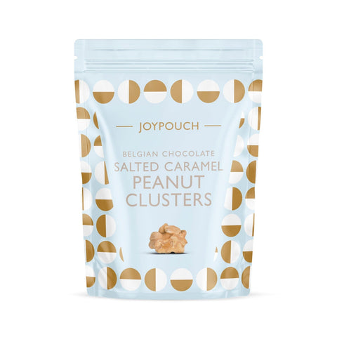 Joypouch milk chocolate-covered salted caramel clusters by Jag Couture London featuring rich milk chocolate and salted caramel.