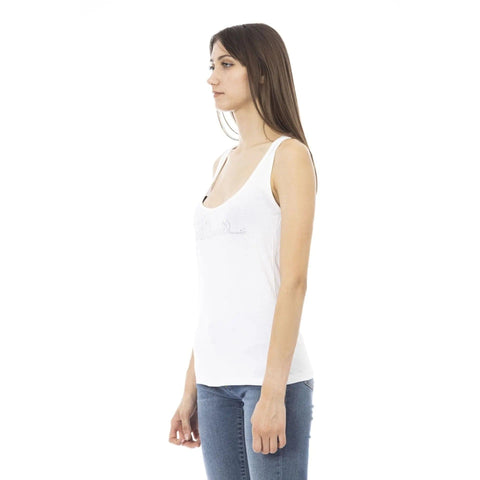 Just Cavalli beachwear swimsuit in white, from the D40151GRBC collection, designed for stylish beach and poolside wear.