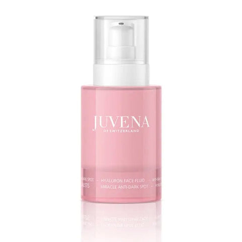 Jag Couture London New York Juvena Miracle Anti Dark Spot Hyaluron Face Fluid 50ml for bright, even skin with hyaluronic acid.