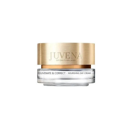 Jag Couture London Rejuvenate and Correct Juvena Nourishing Day Cream 50ml jar with smooth cream inside