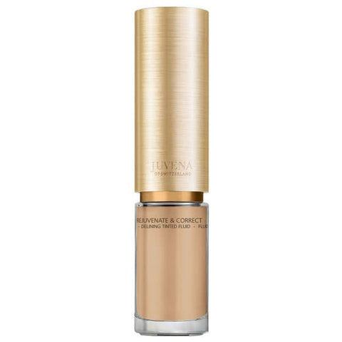 Jag Couture London Juvena Rejuvenate Correct Delining Tinted Fluid in Natural Bronze, 50ml bottle, featuring a smooth, tinted complexion formula.