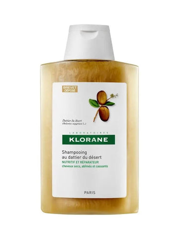 Klorane Desert Date Shampoo 200ml bottle from Jag Couture London New York, with sleek packaging and botanical label.