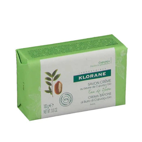 Klorane Yuzu Water Cream Soap by Jag Couture London New York, 100g, showing the elegant soap bar with Yuzu citrus scent packaging.