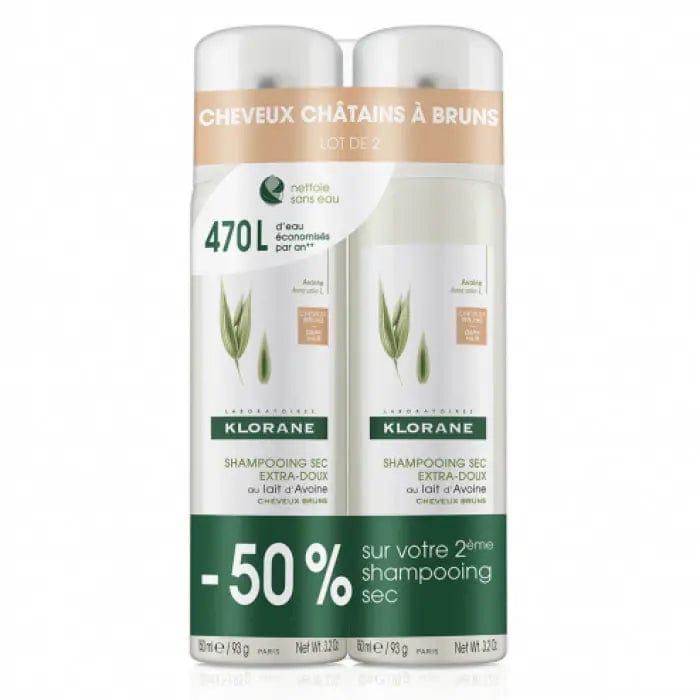 Jag Couture London - New York Klorane Oatmeal Dry Shampoo For Brown Hair 2x150ml