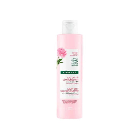 Klorane Peony Cleansing Micellar Fluid in 200ml bottle, gentle facial cleanser with peony extract by Jag Couture London New York.