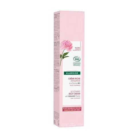 Klorane Peony Rich Cream 40ml by Jag Couture London - New York, shown in a sleek jar with Peony flower accents.