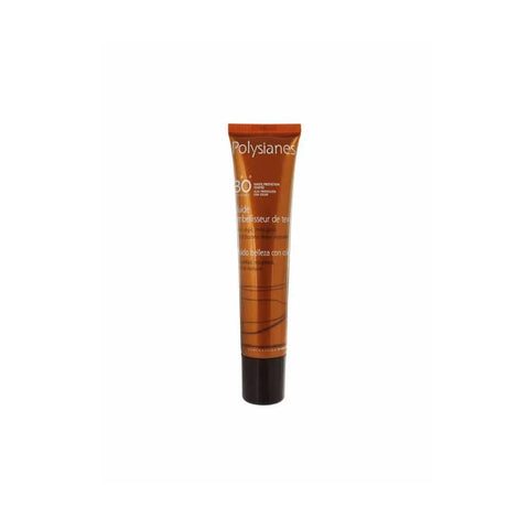 Klorane Polysianes Face Beauty Cream Colour SPF30 50ml jar, with smooth cream texture and sun protection features.
