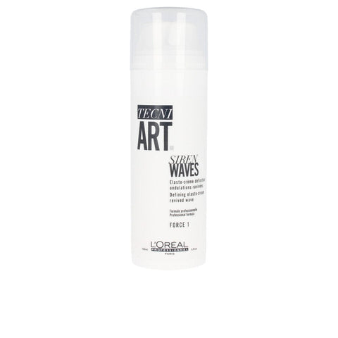 L'Oréal Professionnel Tecni Art Siren Waves V034 150ml hair styling spray with wavy hair model, showcasing beachy waves and volume