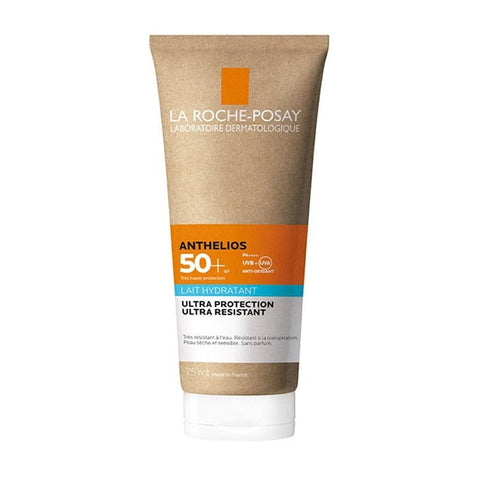 La Roche-Posay Anthelios Moisturizing Milk SPF50+ 75ml bottle, smooth and creamy sunscreen product from La Roche-Posay.