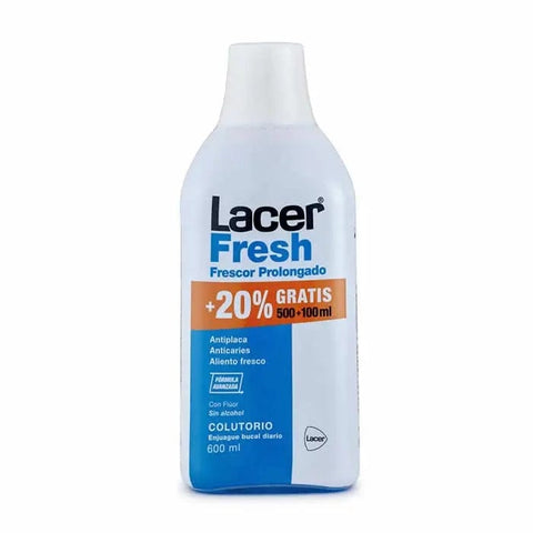 Jag Couture London New York Lacer Fresh Mouthwash 500ml and 100ml bottles, showing the bottles with labels and cap details.