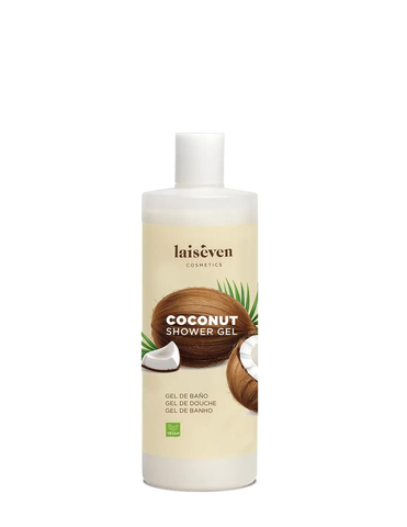 Jag Couture London Laiseven Gel 750ml Coco bottle with clear label and pump dispenser, showcasing the coconut-scented gel product.