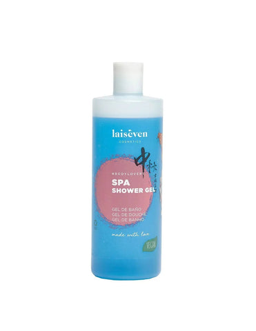 Jag Couture London New York Laiseven Gel Spa 750ml in a clear bottle with a pump, designed for skincare and relaxation.