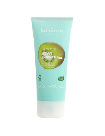 Jag Couture London New York Laiseven Gel Viaje 100ml Kiwi, travel-sized skincare gel with fresh kiwi scent, in a sleek container.