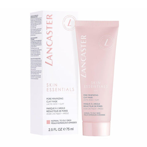 Jag Couture London New York Lancaster Skin Essentials Pore Refining Clay Mask 75ml in a jar, with a smooth clay texture visible.