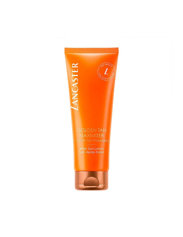Lancaster Solar Golden Tan Max After Sun lotion in 125ml jar, by Jag Couture London New York, with a smooth, golden-colored cream visible.