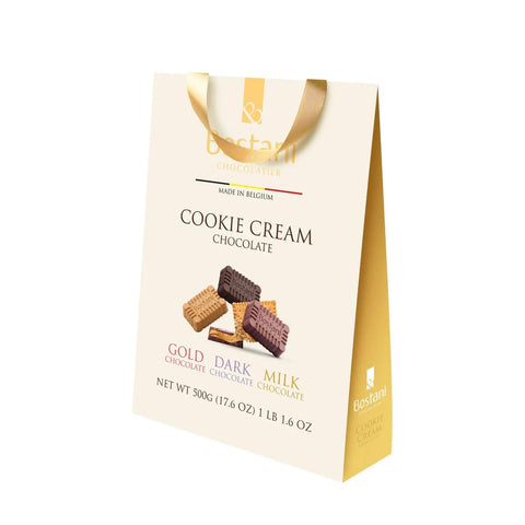 Large gift bag of approximately 50 assorted cookie cream chocolates from Jag Couture London, featuring dark, milk, and caramel flavors.