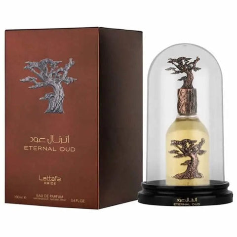 Jag Couture London Eternal Oud Eau de Parfum spray, 100ml, featuring luxurious Oud scent in a sleek perfume bottle.