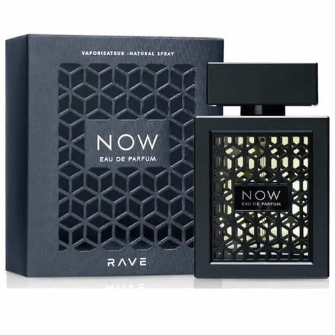 Jag Couture London Rave Now Eau de Parfum spray, 100ml bottle, featuring a sleek design and modern fragrance packaging.