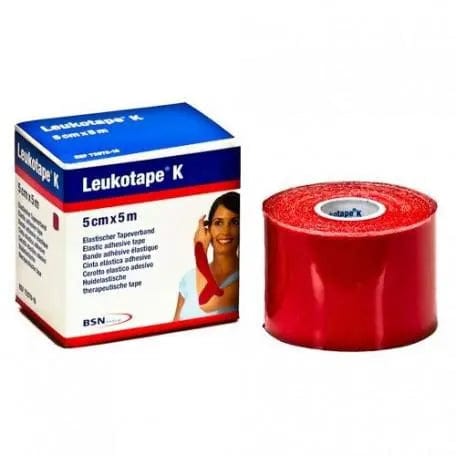 Jag Couture London - New York Leukotape K Venda Elástica Adhesiva Color Rojo 5 Cm X 5 M Bsn Medical