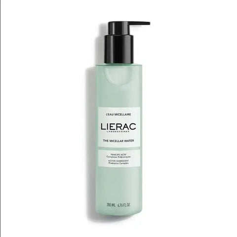 Jag Couture London New York Lierac Micellar Water 200ml bottle with clear liquid, suitable for gentle facial cleansing.