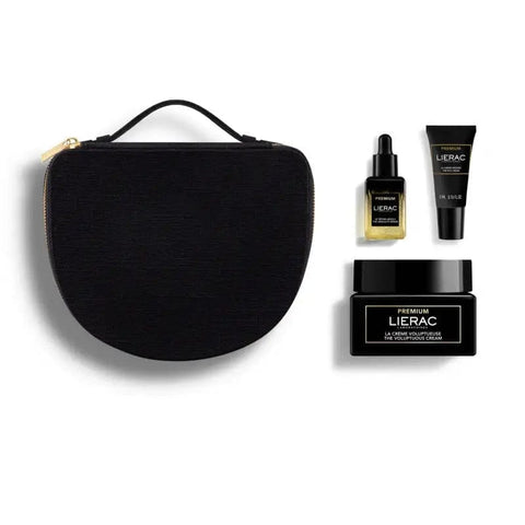 Set of four Lierac Premium Voluptuous Cream 50ml jars by Jag Couture London, featuring luxurious skincare packaging.