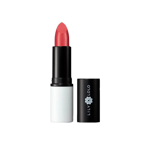 Lily Lolo Flushed Rose lipstick by Jag Couture London New York, showing a close-up of the lipstick tube with pinkish shade.