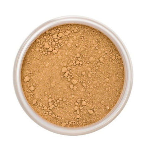 Lily Lolo Mineral Base En Polvos SPF15 Cinnamon mini by Jag Couture London New York, compact mineral makeup in cinnamon shade.