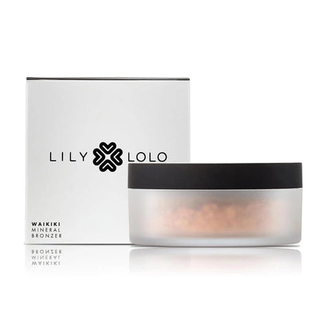 Lily Lolo Mineral Waikiki Bronzer Mini by Jag Couture London New York, compact mineral bronzer in a small, portable case.