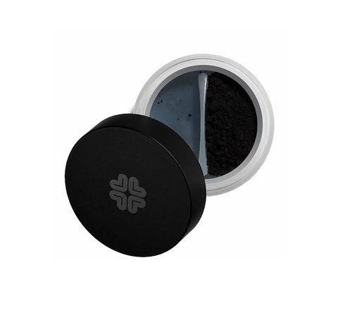 Lily Lolo Mineral Eyeshadow in Witchypoo by Jag Couture London New York, close-up of the dark, shimmering eye shadow compact.