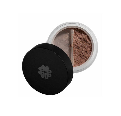 Lily Lolo Sombra Mineral Miami Taupe eyeshadow by Jag Couture London New York, showing the taupe-colored mineral eyeshadow in a compact.