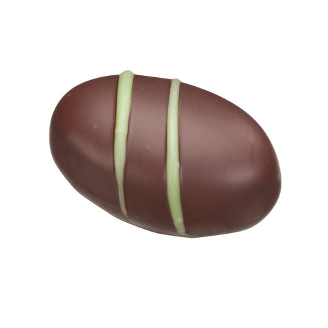 Lime fondant cream from Jag Couture London-New York enrobed in dark chocolate, 10g, with a smooth lime filling and glossy dark chocolate coating.