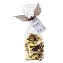 Jag Couture London - New York Linden Lady gift bags of white chocolate mendiants