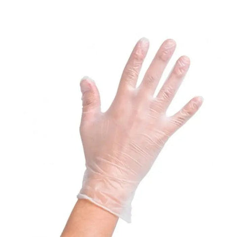 Medium-sized Lisutex 100 vinyl gloves by Jag Couture London New York, shown in a clean, close-up view.