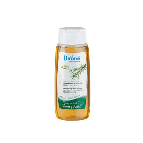 Lixoné Rosemary and Birch Anti Hair Loss Shampoo by Jag Couture London, 250ml bottle with label and product details visible.