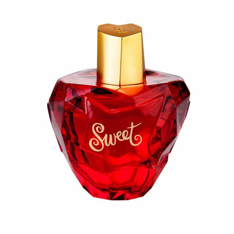Lolita Lempicka Sweet Eau de Perfume spray 100ml bottle with elegant floral design and gold accents.