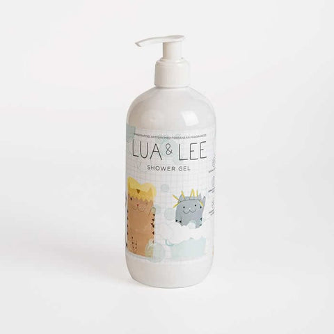 Jag Couture London Lua & Lee Shower Gel 500ml bottle with sleek design and clear branding.