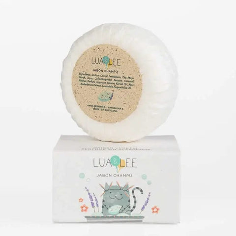 Lua & Lee shower gel and shampoo by Jag Couture London and New York, 70g, with a sleek bottle and vibrant branding.