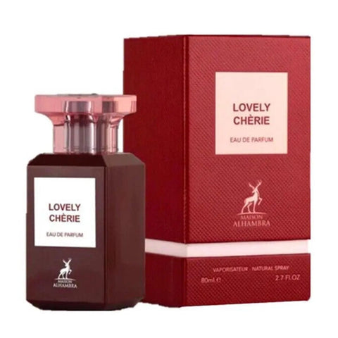 Maison Alhambra Lovely Cherie Eau De Parfum spray by Jag Couture London New York, 80ml bottle with elegant packaging.
