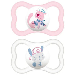 Jag Couture London - New York Mam Baby Dummy Air 6+ Silicone Pink 2U