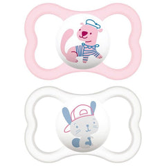 Jag Couture London - New York Mam Baby Dummy Air 6+ Silicone Pink 2U