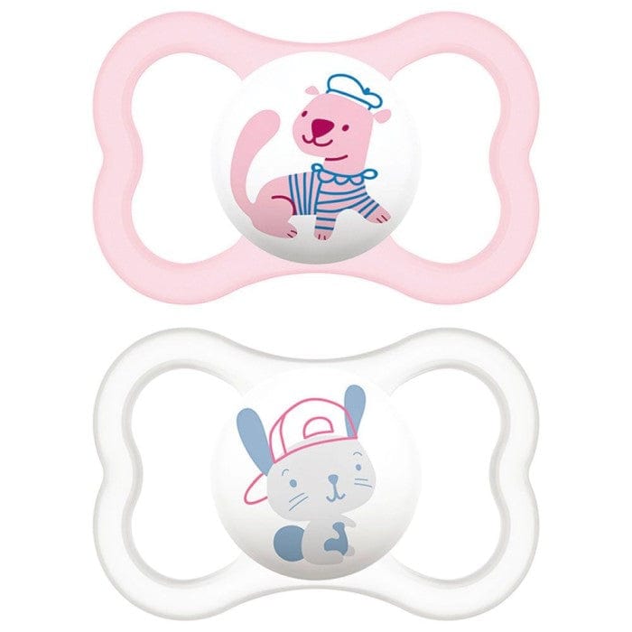 Jag Couture London - New York Mam Baby Dummy Air 6+ Silicone Pink 2U