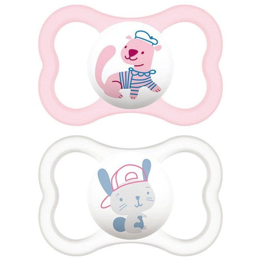 Jag Couture London - New York Mam Baby Dummy Air 6+ Silicone Pink 2U