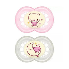Jag Couture London - New York Mam Baby Dummy Original Nighttime 0+ Silicone Pink 2U
