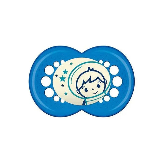 Jag Couture London - New York Mam Baby Original Nighttime Soother 16+ Silicone Blue