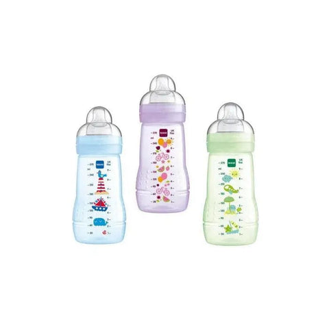 Jag Couture London New York Mam Active Baby Bottle, 270ml, with ergonomic design and leak-proof cap for feeding infants.