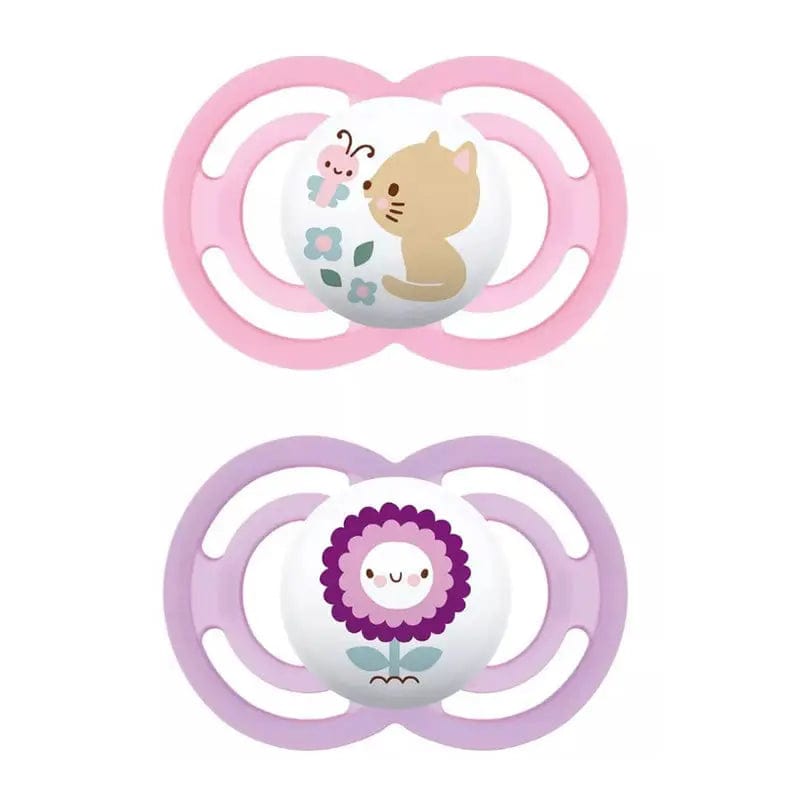 Jag Couture London - New York Mam Perfect +6M Silicone Pacifier Pink/Purple 2 Units