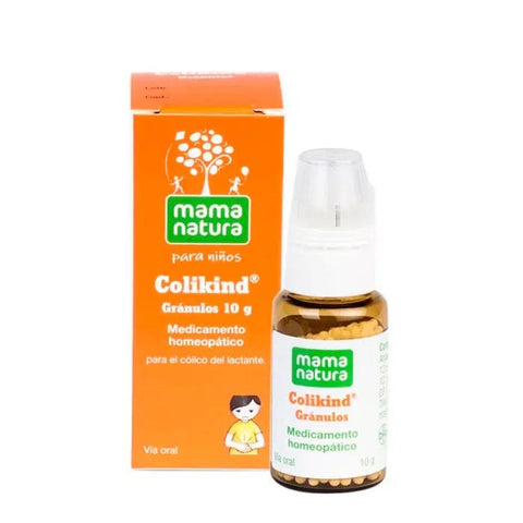 Mama Natura Colikind paediatric granules by Jag Couture London New York, showing a 10g container with granules inside.