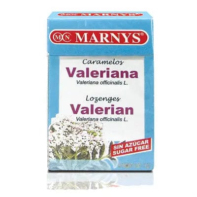 Jag Couture London - New York Marnys Caramelos Valeriana Relax 36.5g, herbal relaxing candies in a colorful package.