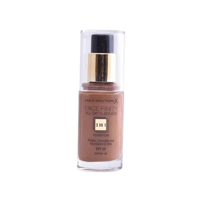 Jag Couture London - New York Max Factor Facefinity 3 In 1 Primer, Concealer And Foundation Spf20 100 Suntan 30ml