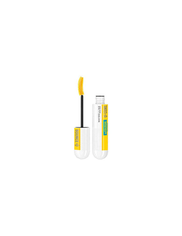 Maybelline Colossal Curl Bounce Mascara in Very Black, showcasing the mascara wand and brush with the product packaging.
